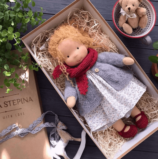 Dolls Hantverkad Bomull Mjukleksak Gåvoset Carvallo