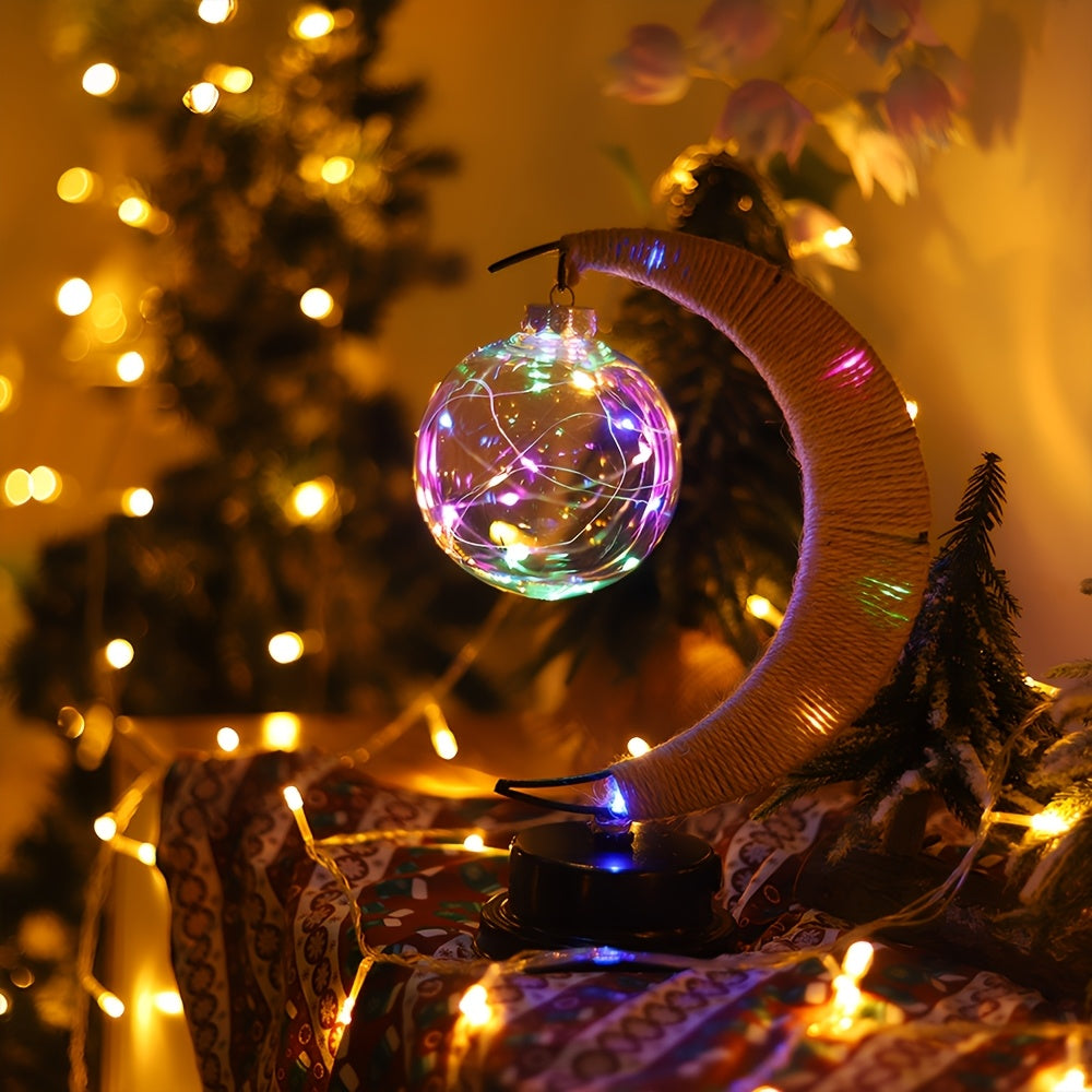 LunarGlow - Smidesjärn Månlampa Med LED-boll Carvallo