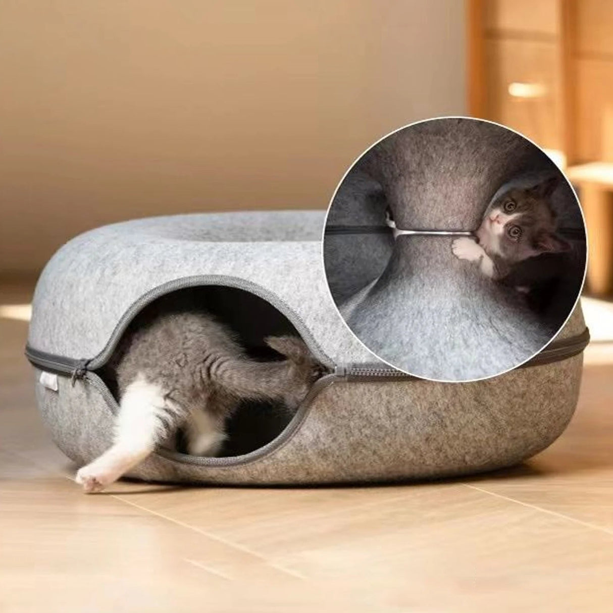 Donut Kattunnel Säng Carvallo