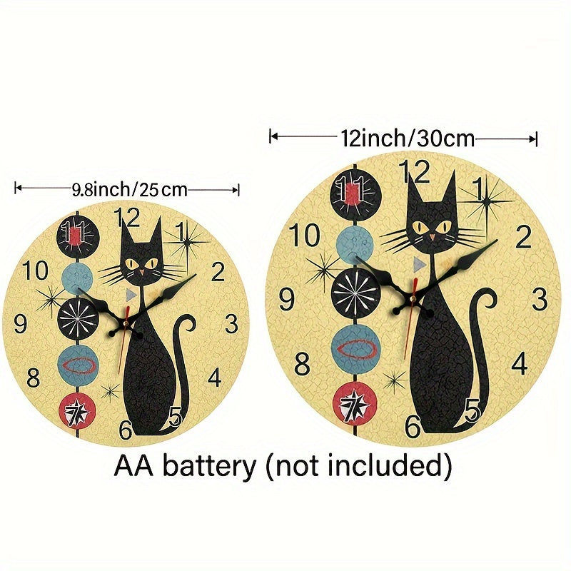 CoolCat - Tyst Träväggklocka med Modern Design Carvallo