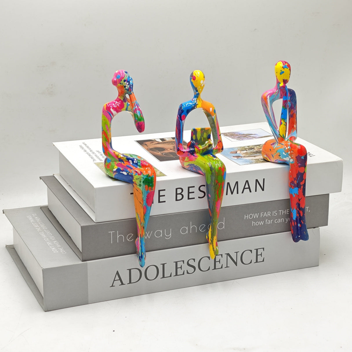 Färgglad explosion konstfigurer set - För en djärv och kreativ inredningslook Carvallo