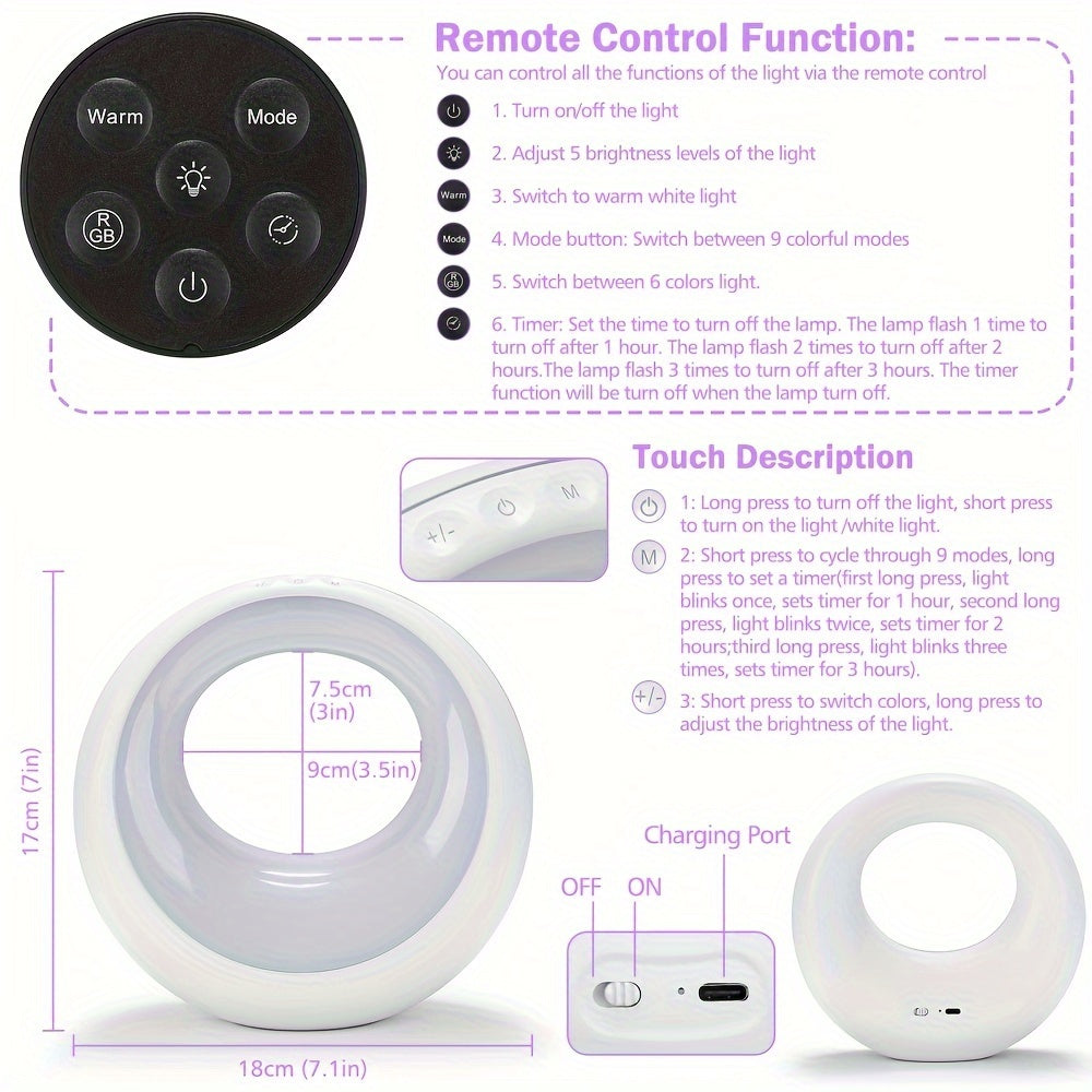Färgglad Ring Lampa - Ge Liv och Atmosfär till Ditt Utrymme Carvallo