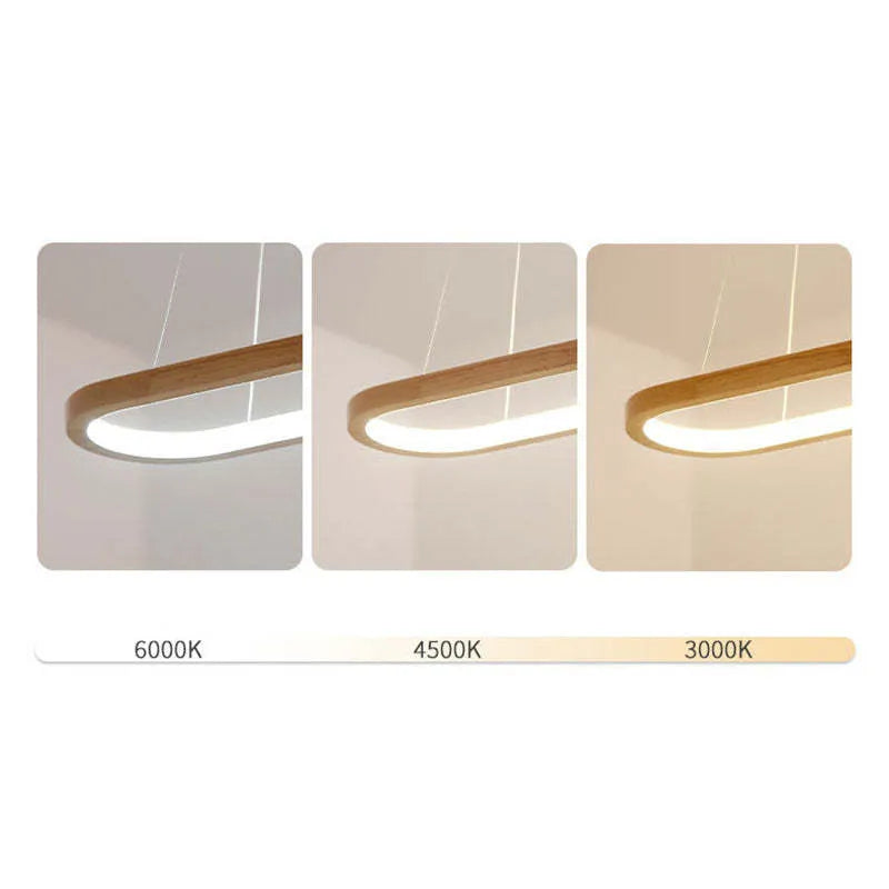 Taklampa trä LED hänglampa Carvallo