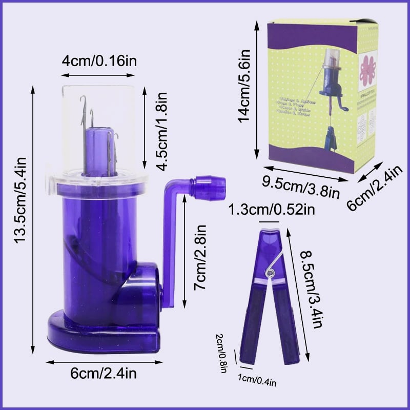 Handhållen garnstickare – Snabb snörspinnare för gör-det-själv-stickning och hantverksprojekt MILA Sverige