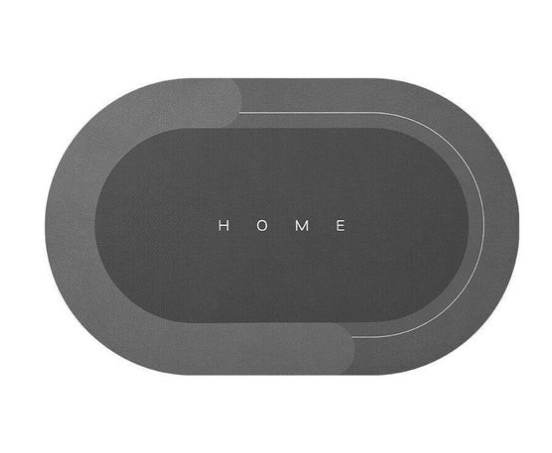 Ultraabsorberande Oval Badrumsmatta-Home-bellasverige-Home Grå-40X60CM-Hemnix