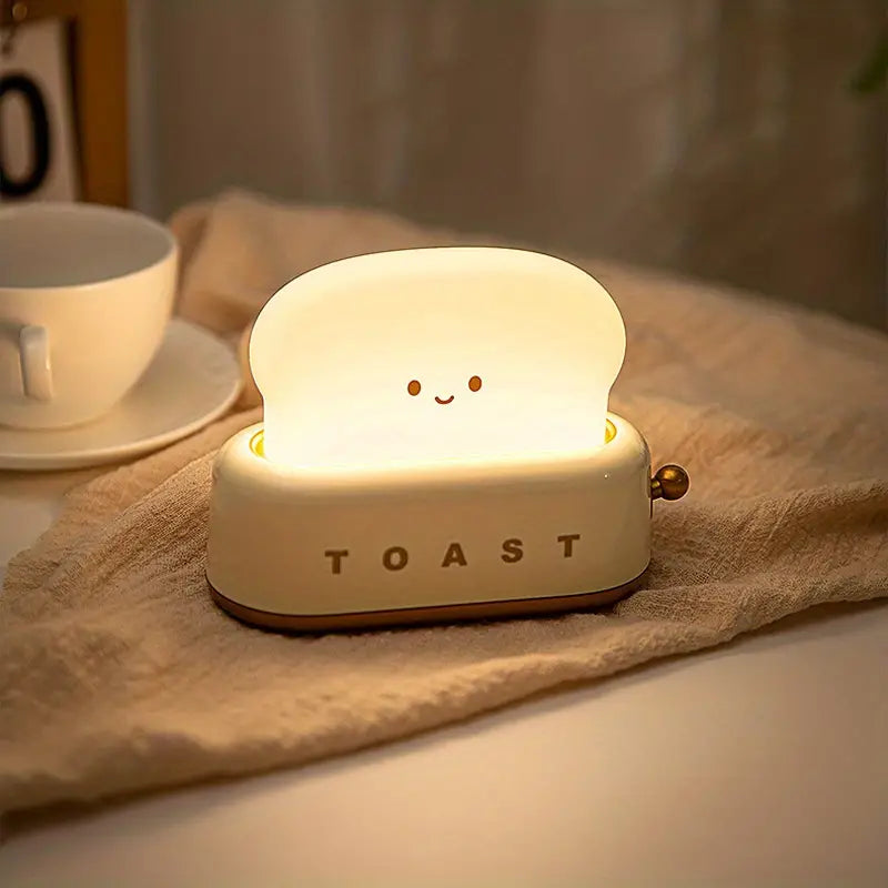 Söt sänglampa – Kawaii Toast LED-lampa för mysig belysning Carvallo