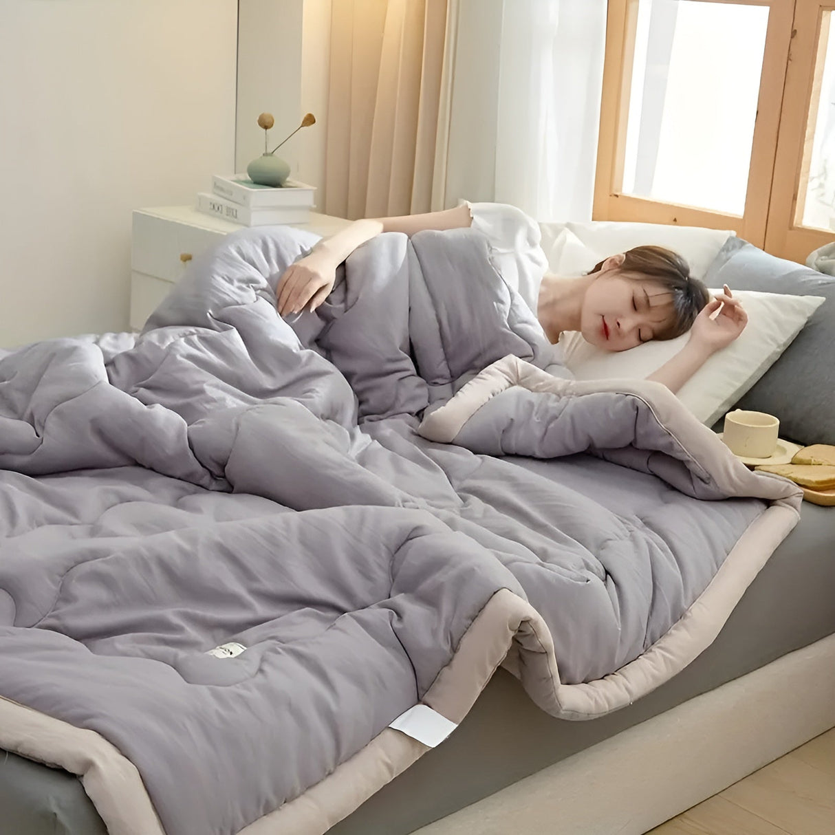 Lätt täcke för sommaren – Andas & Mångsidig | För soffa, säng & resor Carvallo