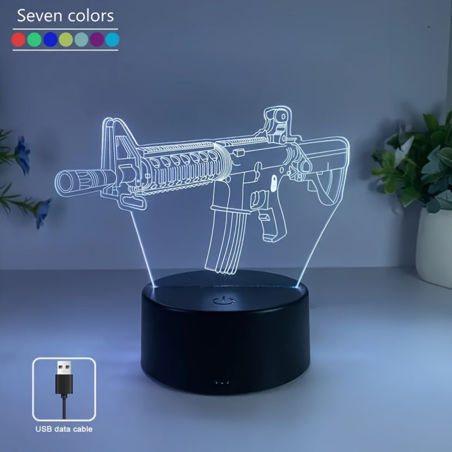 GeoLicht - 3D Geometrisk LED Skrivbordslampa med Touch-kontroll Carvallo