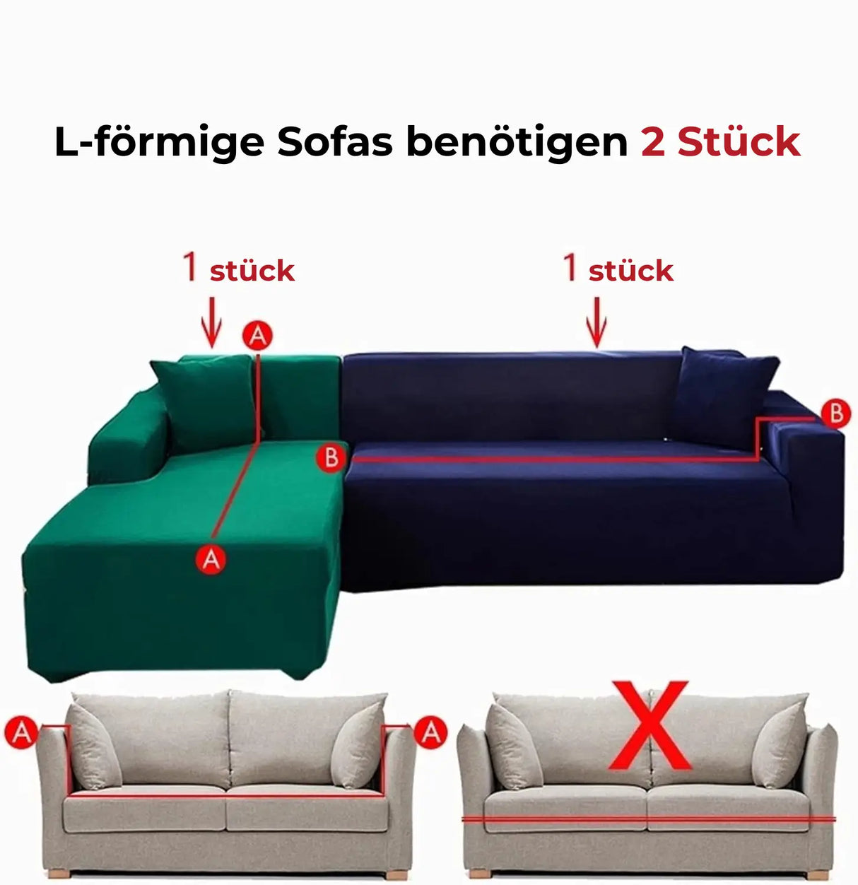 Carvallo - Elastisk sofföverdrag i sammet som sparar dina pengar Carvallo