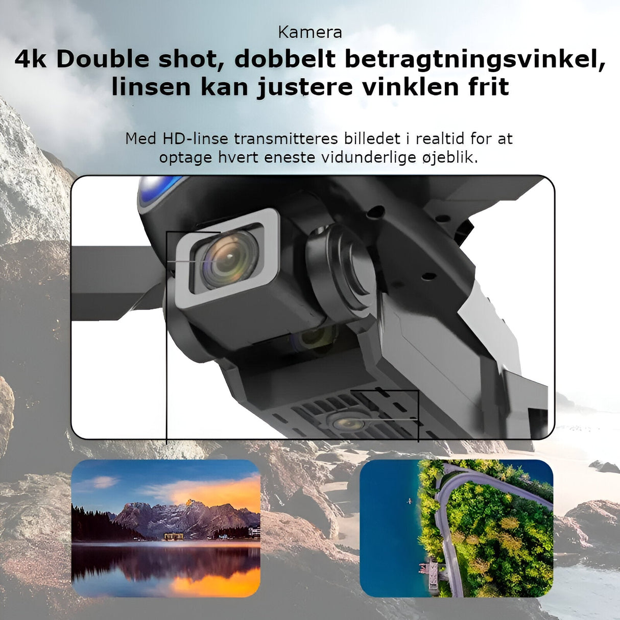 SkyCapture - Drönare med dubbel kamera med 4K UHD för fantastiska luftbilder Carvallo