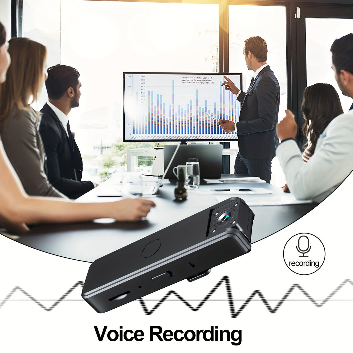 Mini kamera med klipp för videoinspelning Carvallo