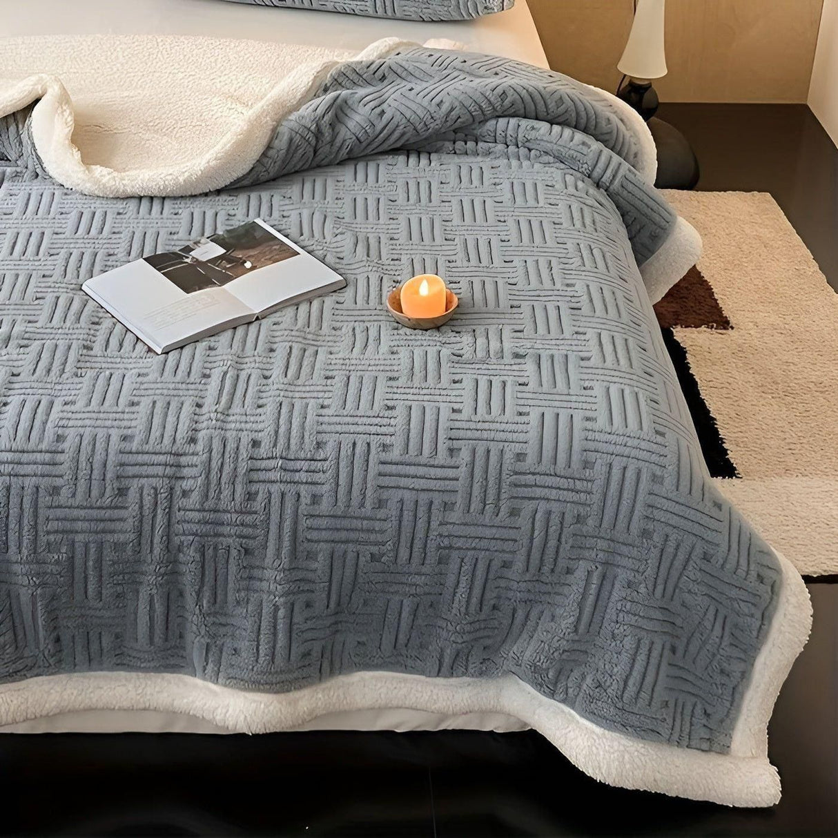 PlushHaven Filt – Vändbar, mjuk plyschfilt för alla årstider Carvallo