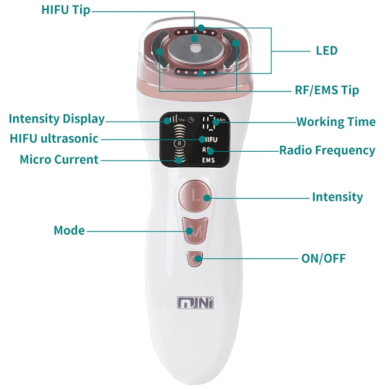 Hem RF Hud Föryngring - Bärbar Mini Ultrasound RF Enhet Carvallo