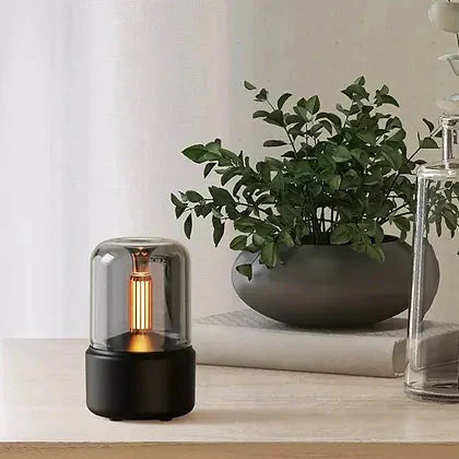 Luxora Retro Aromadiffusor med Nattljus - USB Eterisk Olja Luftfuktare för Hem och Kontor Carvallo