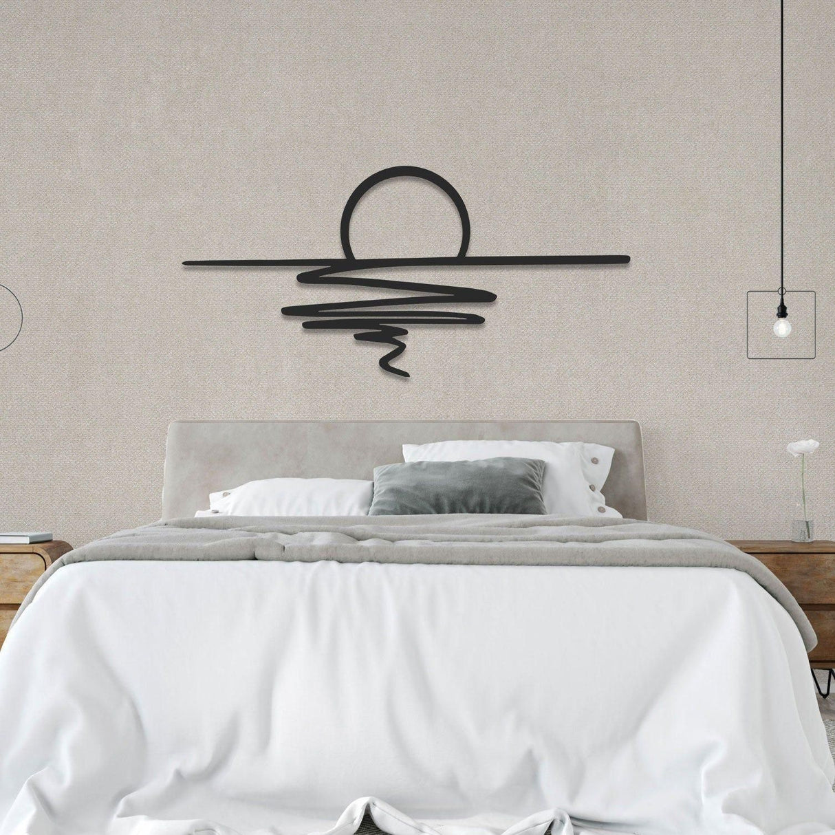 SmokeWhirl Dekor - Minimalistisk Curling Rök Metall Väggdekoration Carvallo