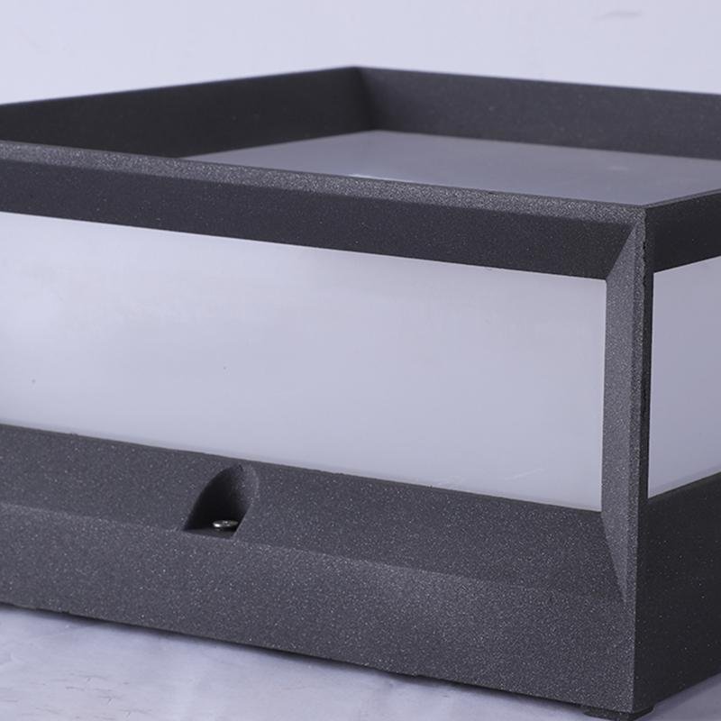 Trädgård Solar LED Postlampa Svart Aluminium Carvallo