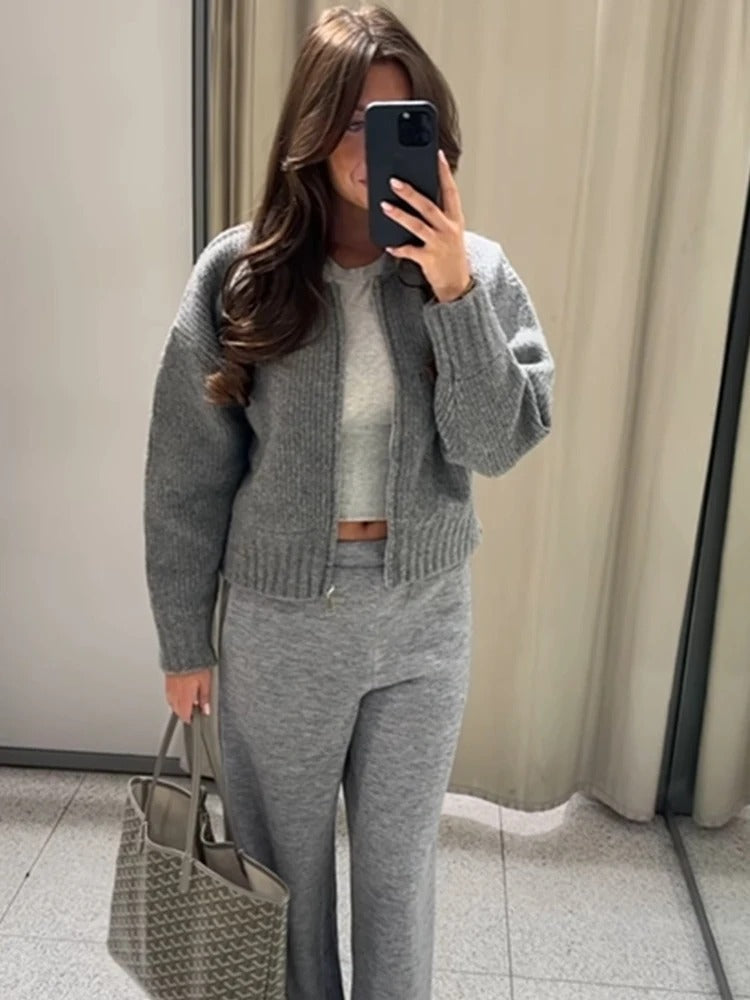 Långärmad tröja med dragkedja för kvinnor-Bellasverige-Hemnix