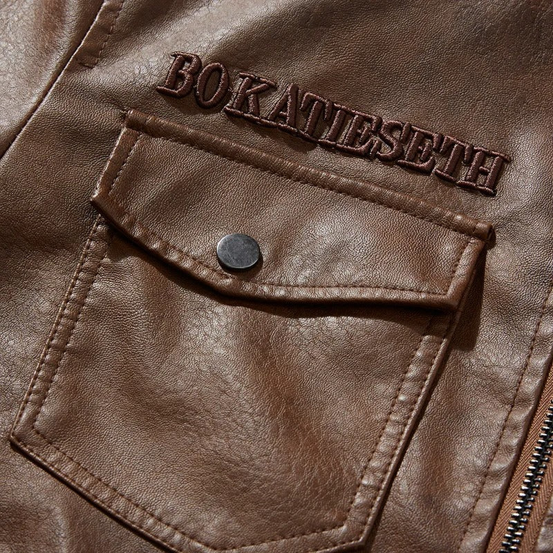 Casual varm bikerjacka för män-Hemnix-Hemnix