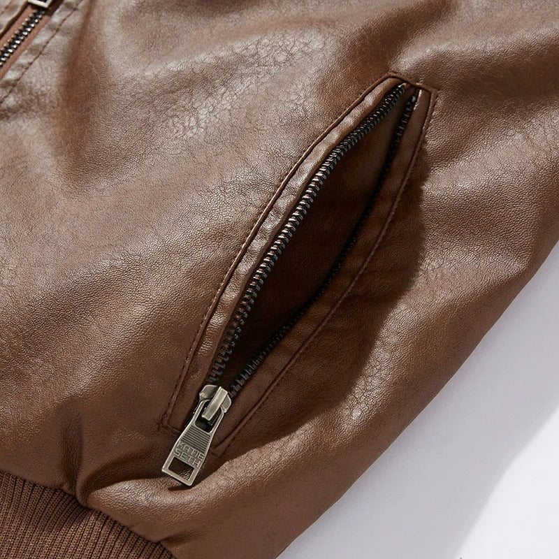 Casual varm bikerjacka för män-Hemnix-Hemnix