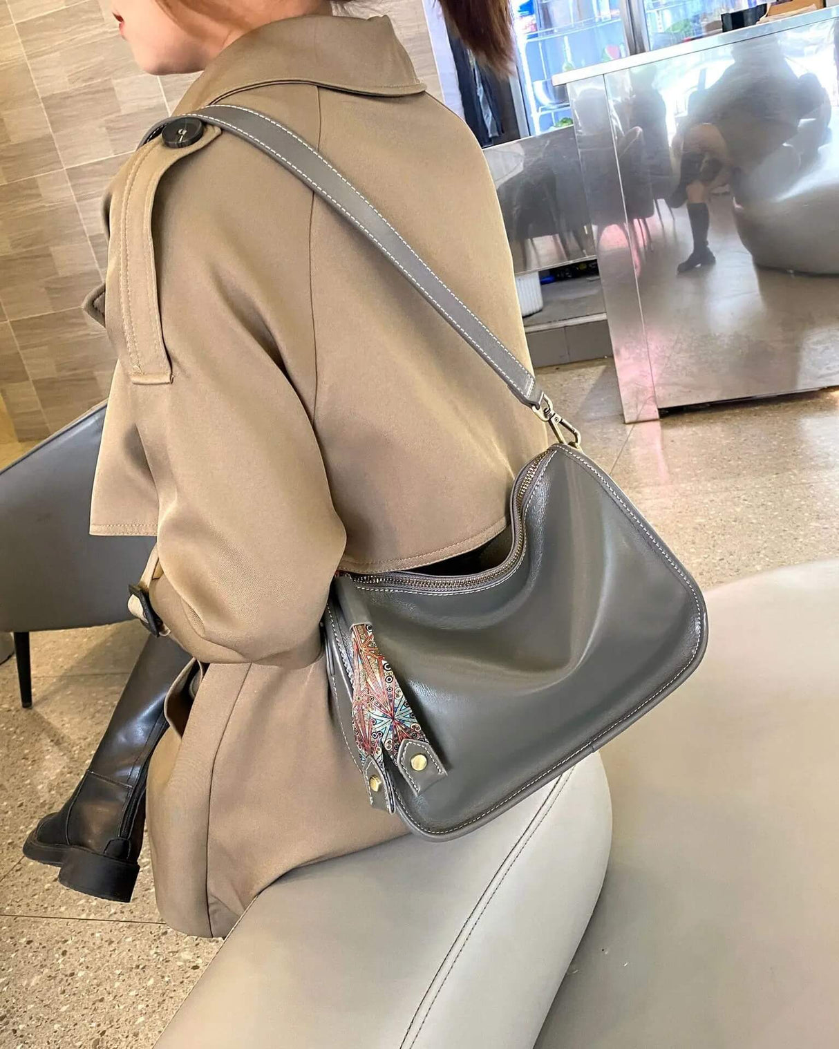 Luxury Leather Bag – Rymlig och elegant handväska i äkta läder-Shoulder Bags-BB-Hemnix