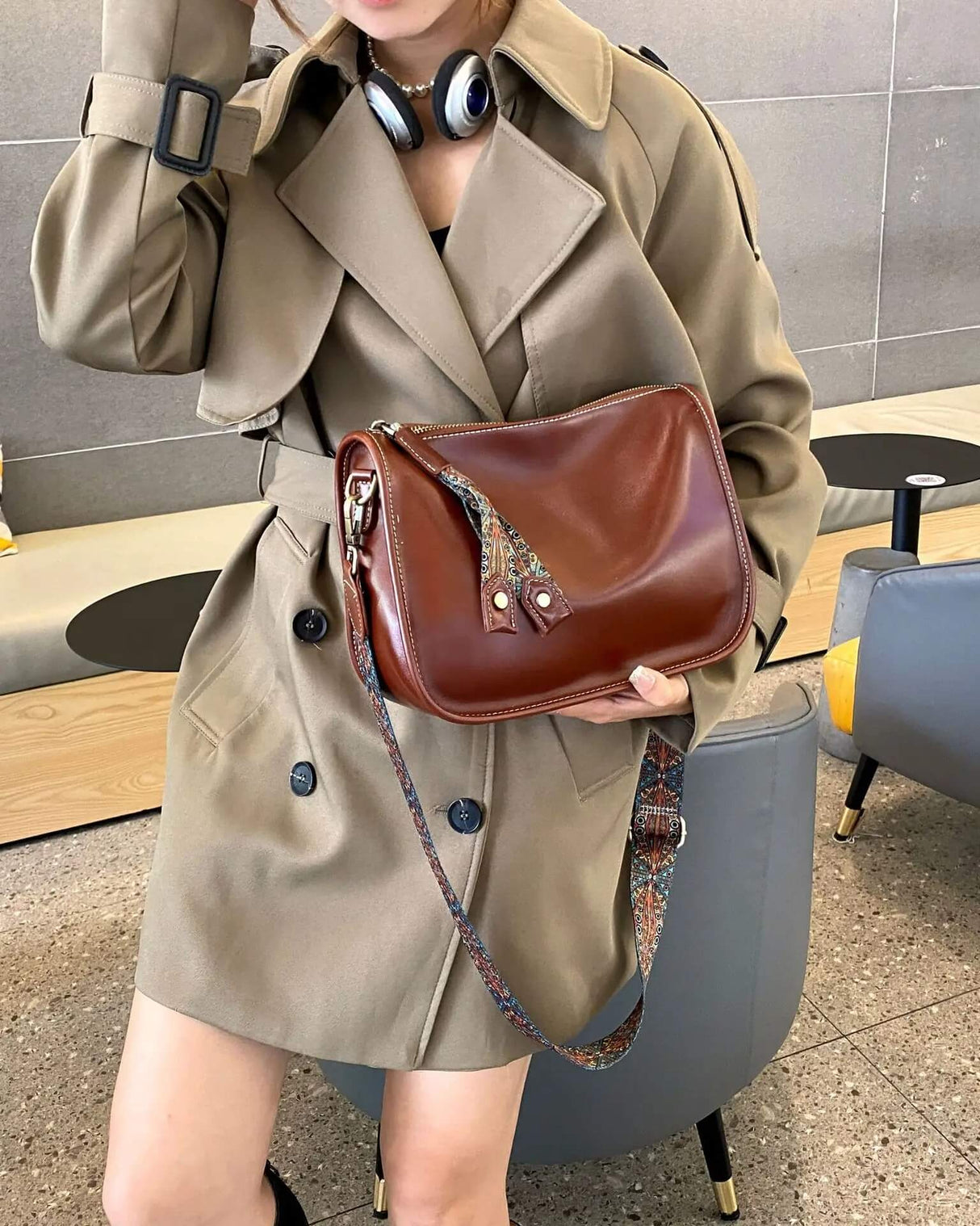 Luxury Leather Bag – Rymlig och elegant handväska i äkta läder-Shoulder Bags-BB-Hemnix