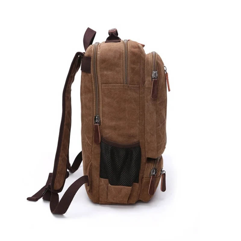 NomadiqPack – Vintage Canvas Ryggsäck för Resor | Stil, Funktion och Flexibilitet i Ett-Backpack-BB-Hemnix