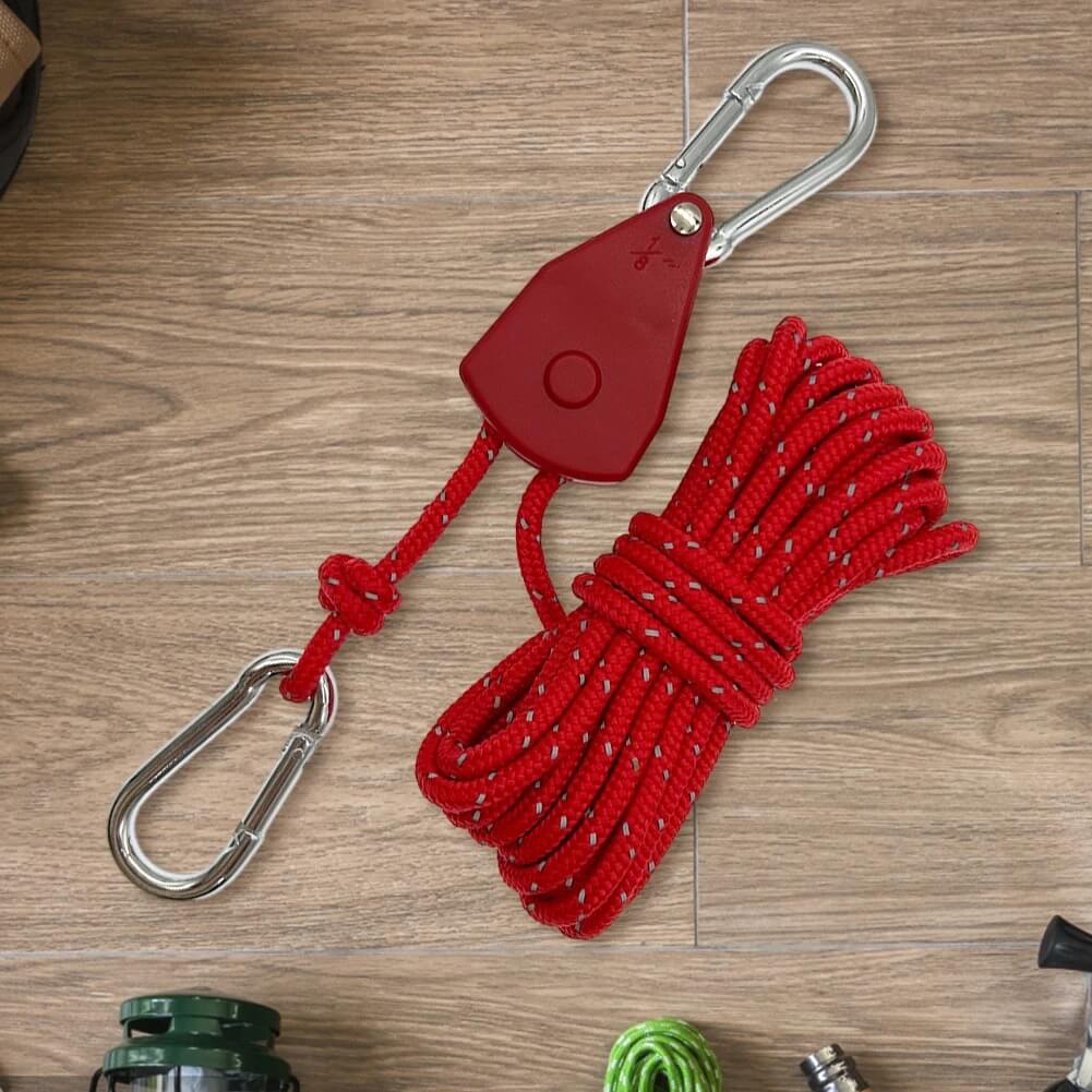 ReflectaCord – Reflekterande Tältlina 5M med Justerbar Trissa för Camping-Tent Accessories-BB-Hemnix