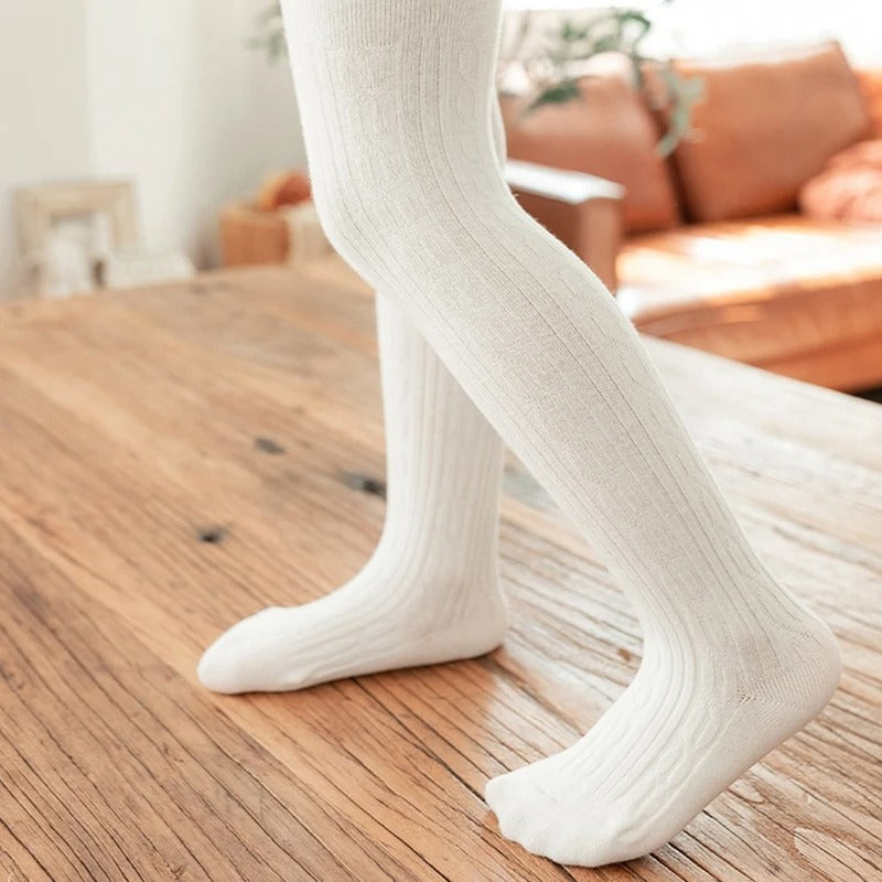 Mesh kabelstickade strumpbyxor för flickor-Bellasverige-Hemnix