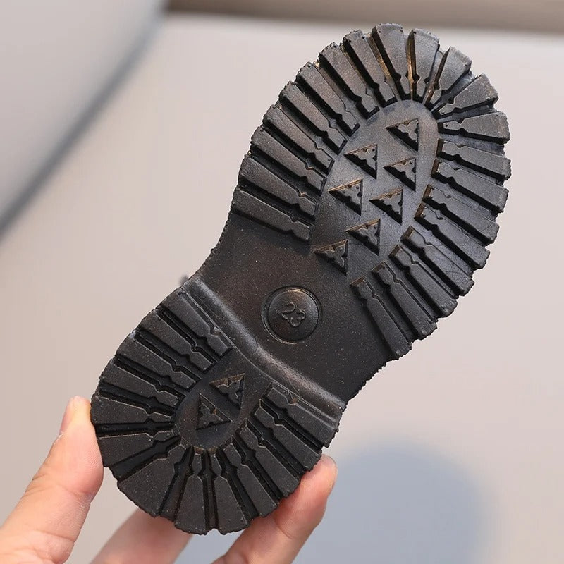 Läderstövlar med sidozipp för barn-Hemnix-Hemnix