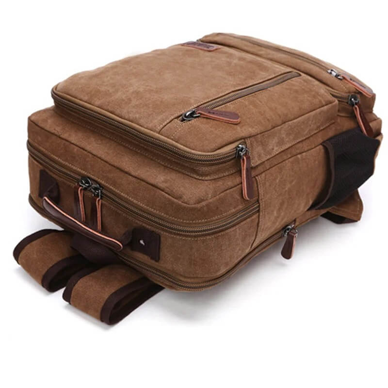 NomadiqPack – Vintage Canvas Ryggsäck för Resor | Stil, Funktion och Flexibilitet i Ett-Backpack-BB-Hemnix