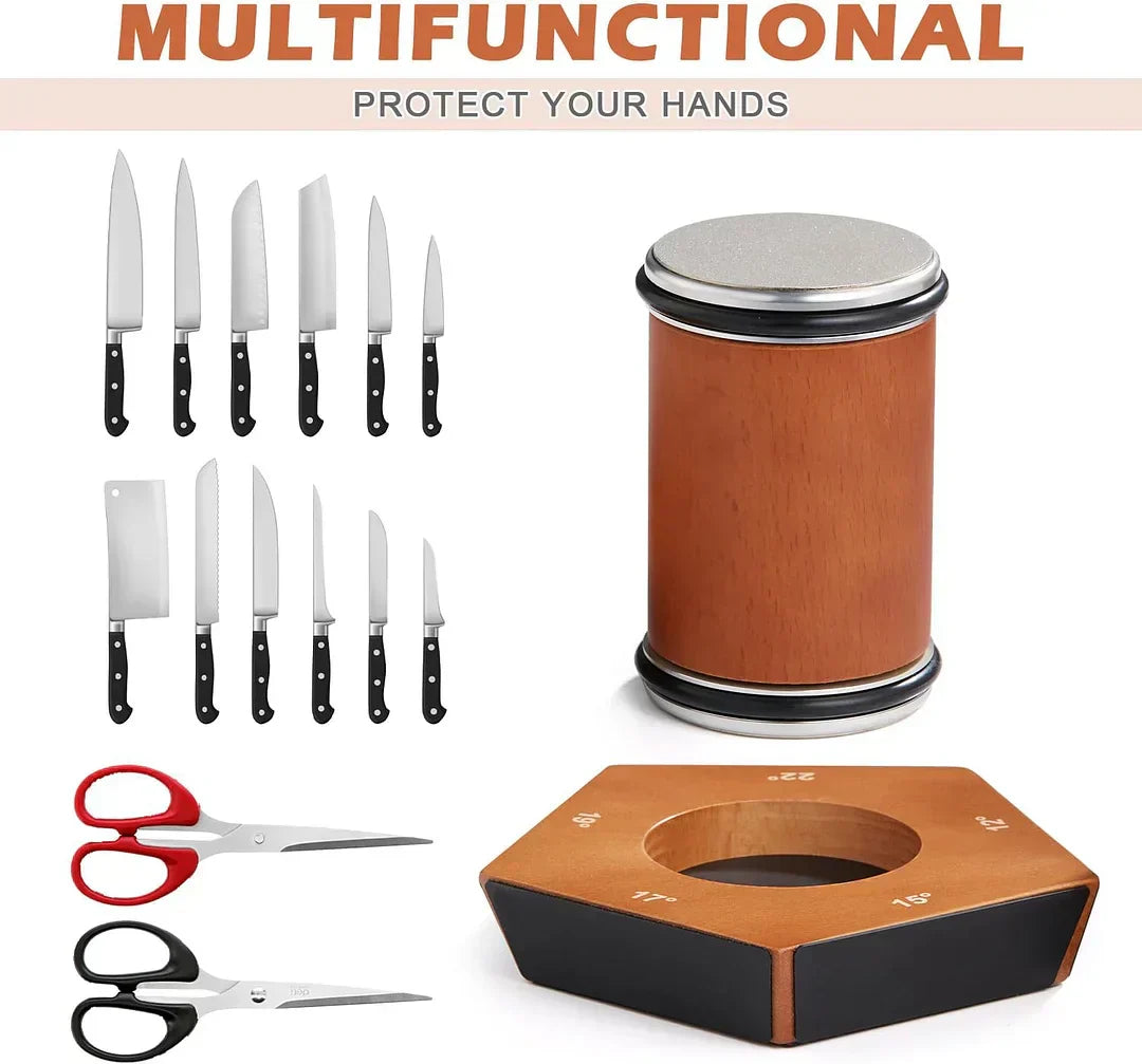 Knivslipningskit med magnetisk träbas Carvallo