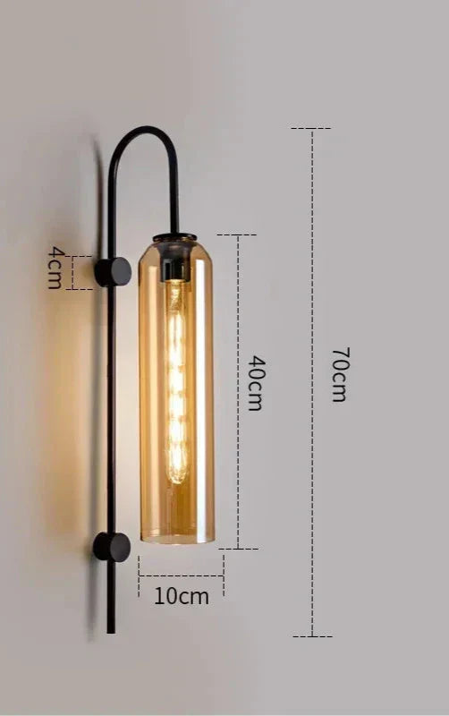 GlassGlow - Modern LED Vägglampa av Glas Carvallo