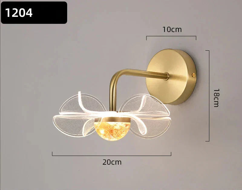 BloomGlow - Modern Blom Vägglampa med LED Belysning Carvallo