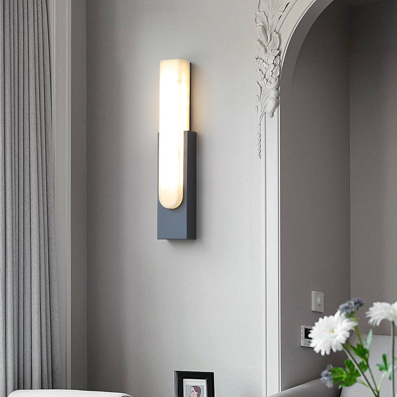 MarmorLuxe – Modern Marmor LED Vägglampa Carvallo