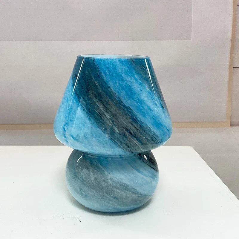 LumiGlow – Glaskula Svamp Lampa med LED-belysning Carvallo