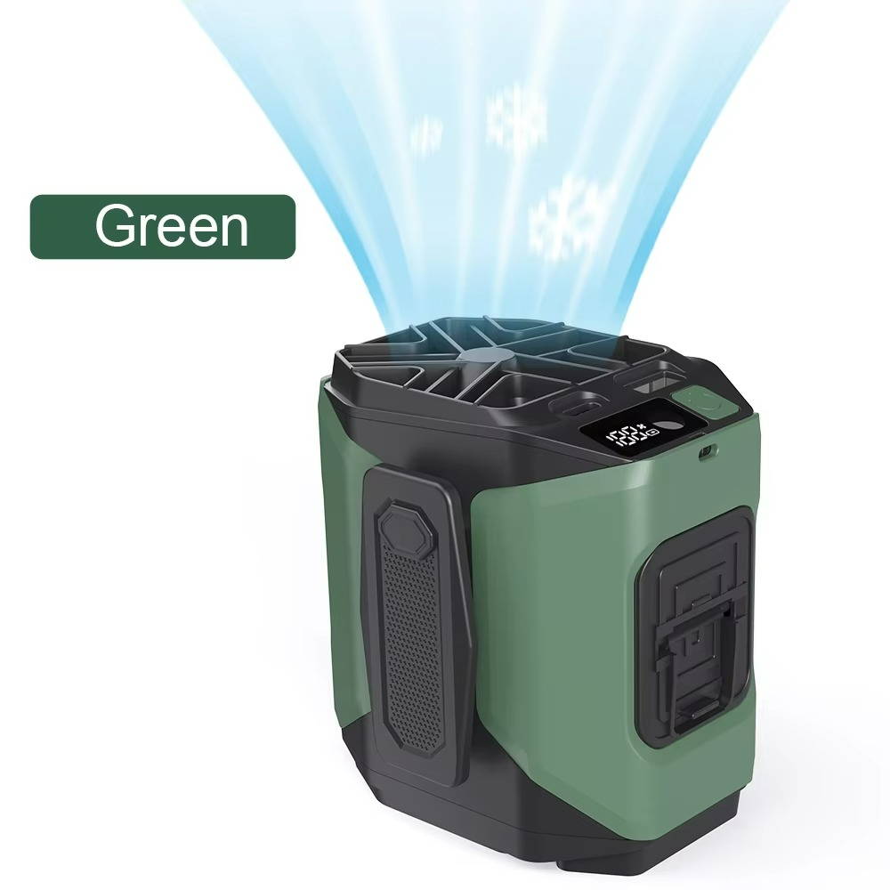 Carvallo Herrventilator Venturo Noble | 20.000 mAh Powerbank | Bälteklämma & LED-lampa | Kompakt 8,6 × 9,8 cm Carvallo