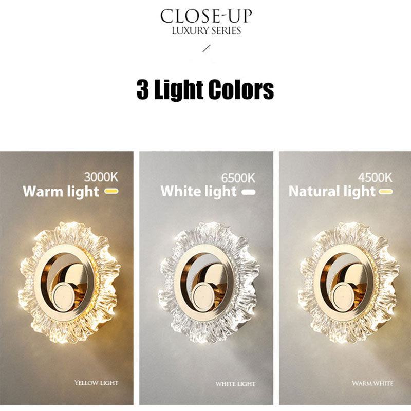 SunGlow – Guld LED Vägglampa Carvallo