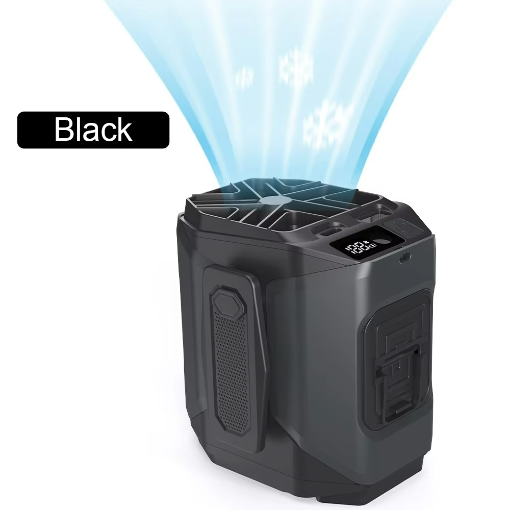 Carvallo Herrventilator Venturo Noble | 20.000 mAh Powerbank | Bälteklämma & LED-lampa | Kompakt 8,6 × 9,8 cm Carvallo