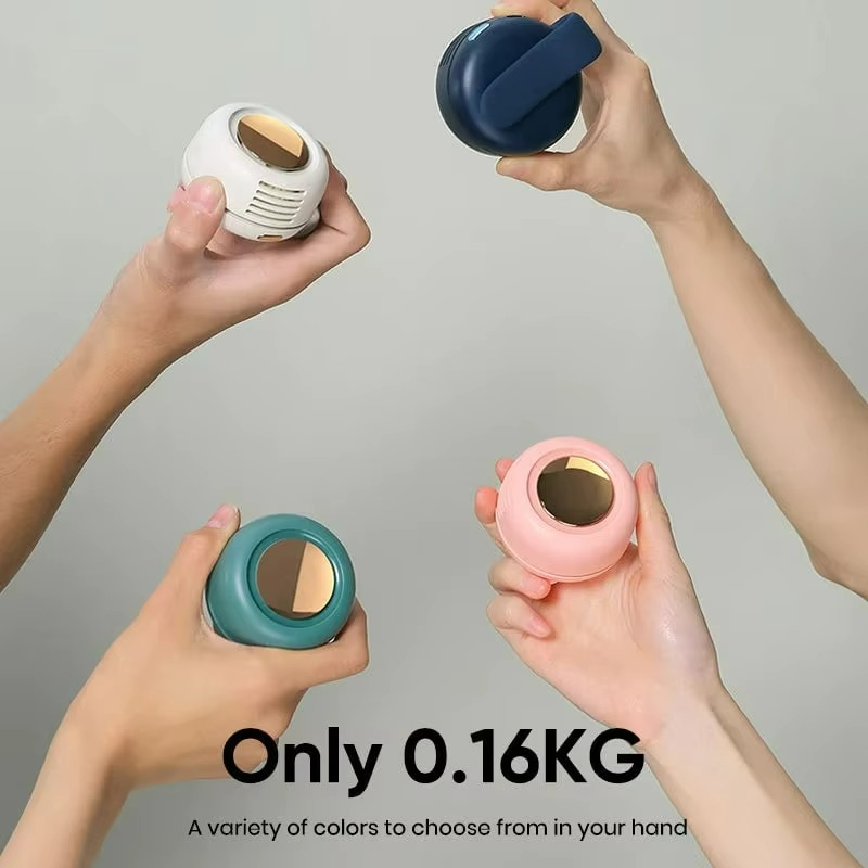 Carvallo Mini-kroppsvifta | Bladeless-design | 360° omgivande kylning | 23h batteritid | Att hänga eller klippa fast Carvallo