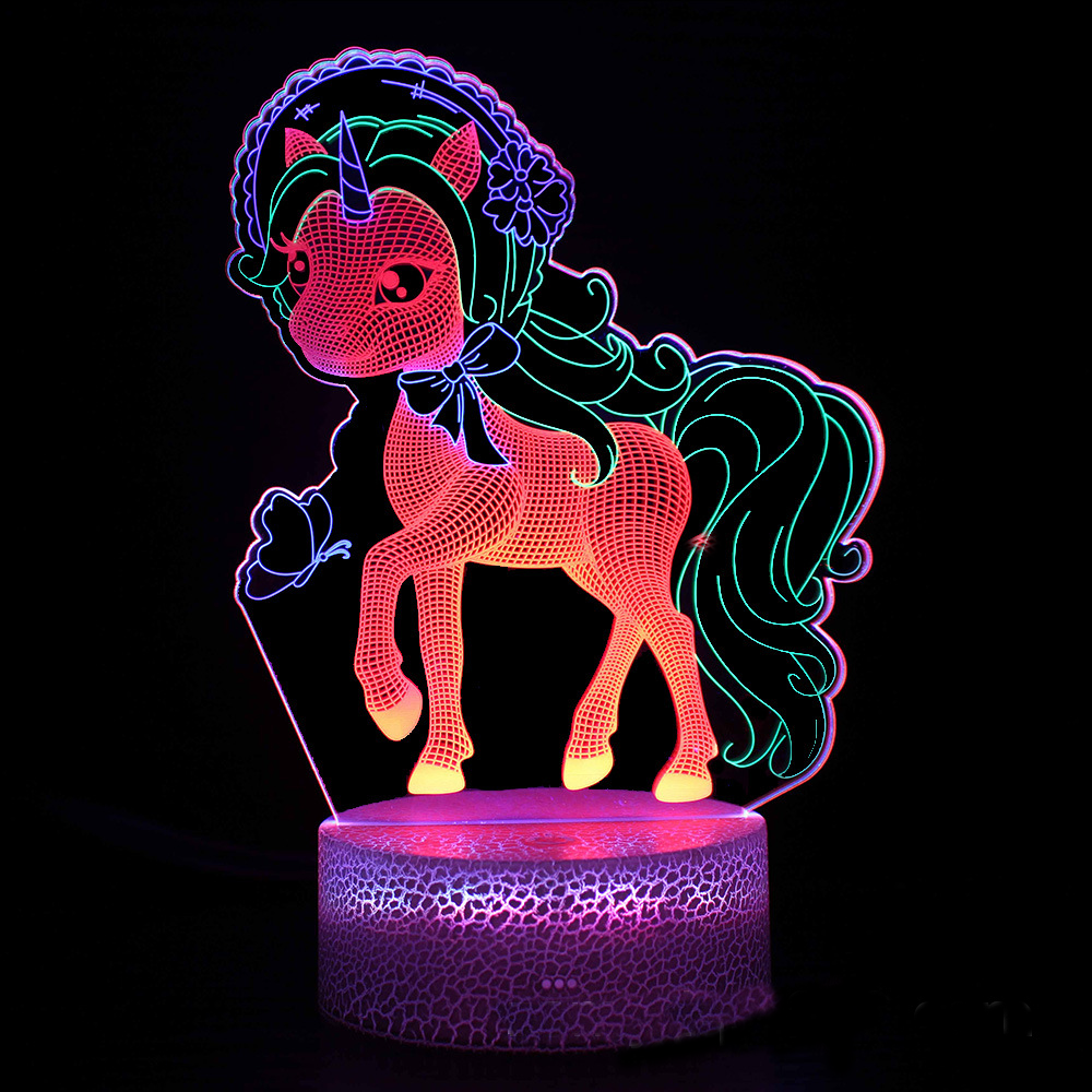 LumiUnicorn - 3D LED Naturlampa med Färgändring och Magisk Design Carvallo