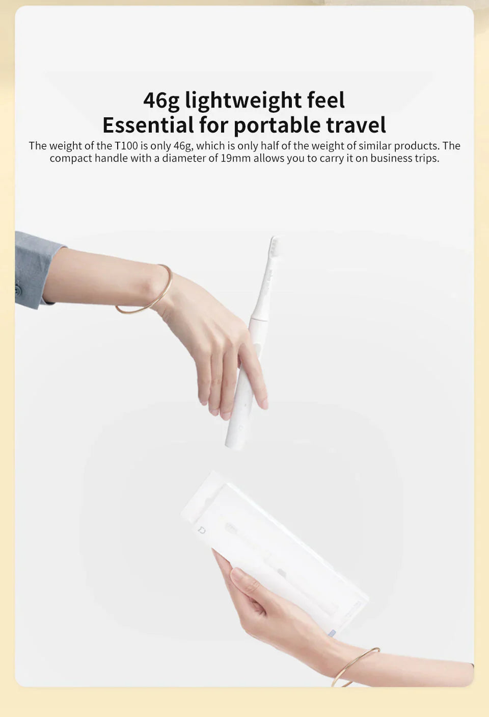 Elektrisk ljudtandborste – Vattentät och USB-uppladdningsbar Carvallo