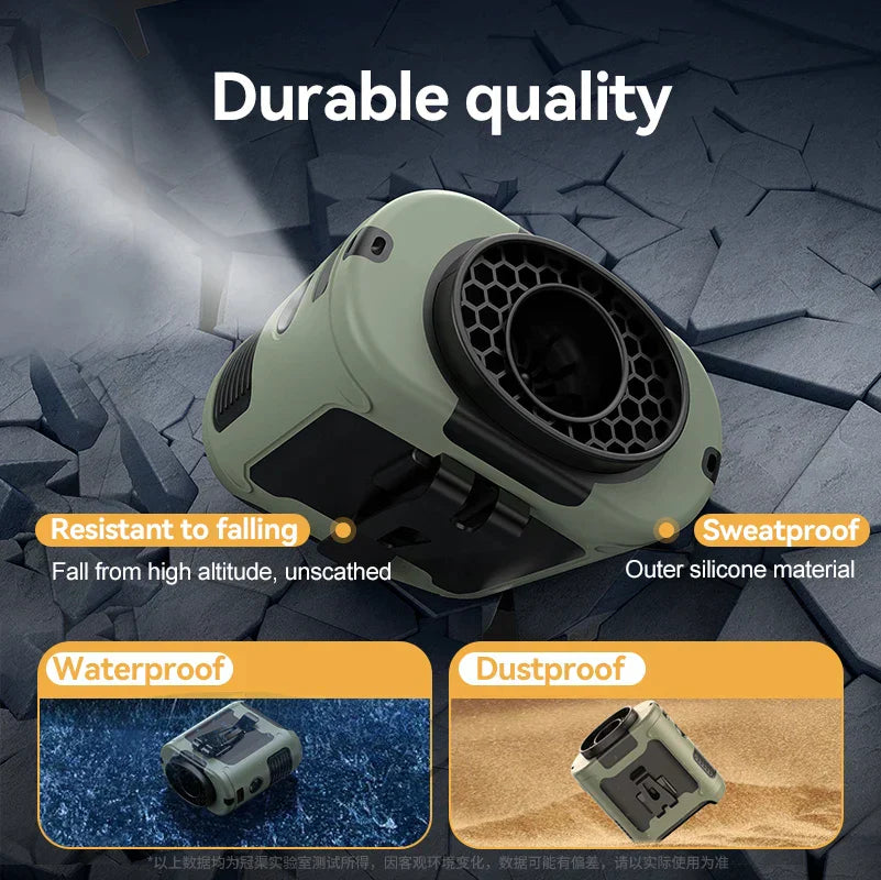 Royaleva 6000mAh Utomhus Bärbar Midje Fläkt för Kall Luft Carvallo