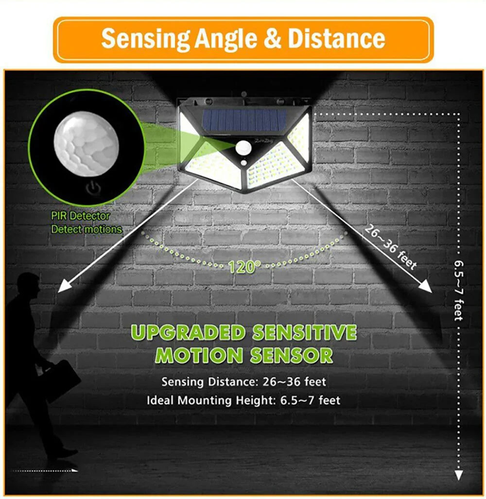 Mångsidig solbelysning - Väderbeständig LED-utomhuslampa med rörelsesensor Carvallo