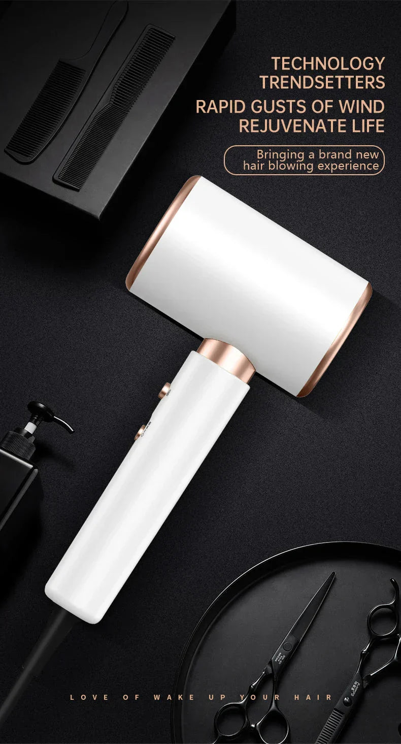 Högpresterande hårtork 2400W med kall- och varmluftsfunktion - Ionteknologi Carvallo