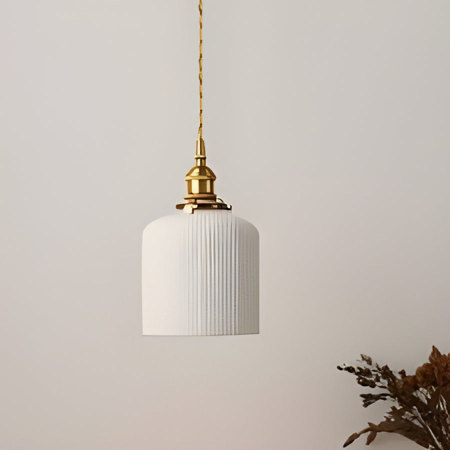 HarmonyGlow Light - Vintage-keramisk-glas-hänglampa Carvallo