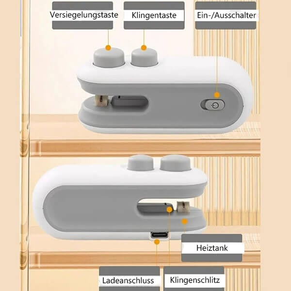 Carvallo - Mini-påseförseglare, Bärbart 2-i-1-verktyg Carvallo