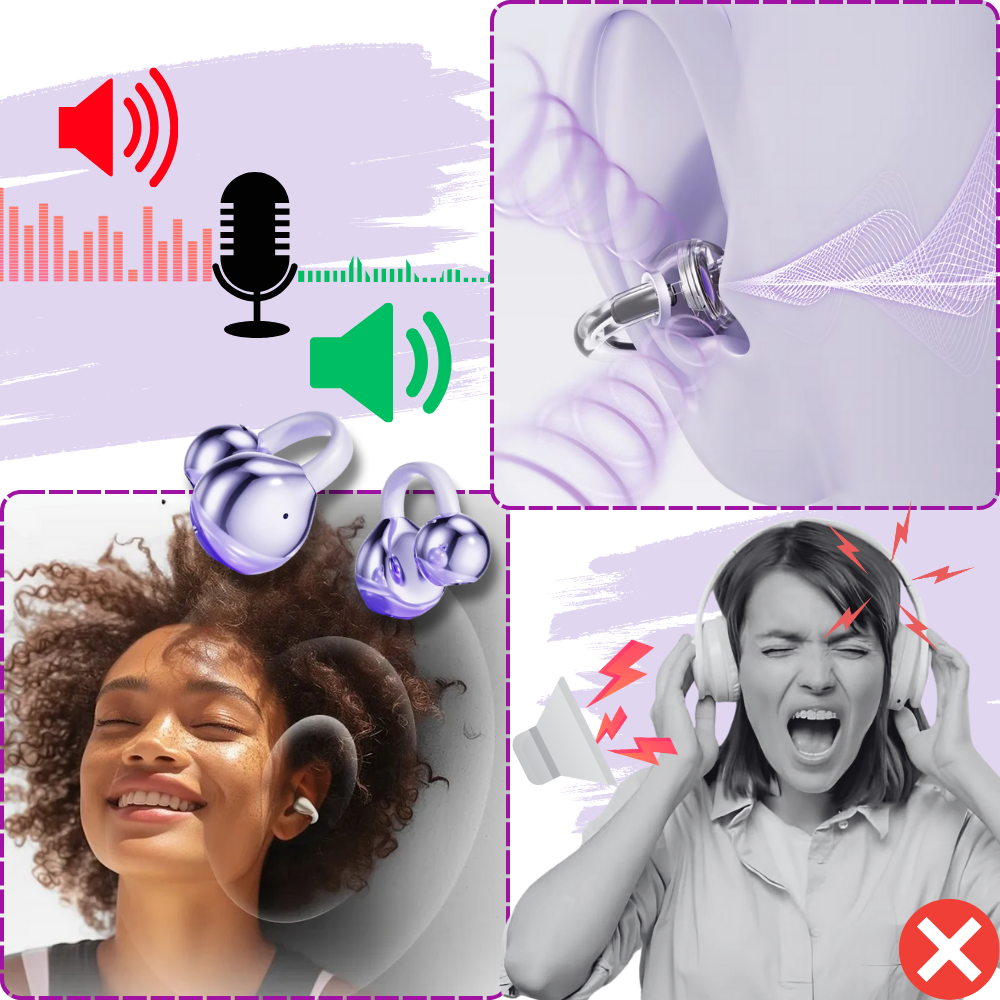 Trådlösa Öppna Öron Bluetooth Clip Hörlurar Carvallo