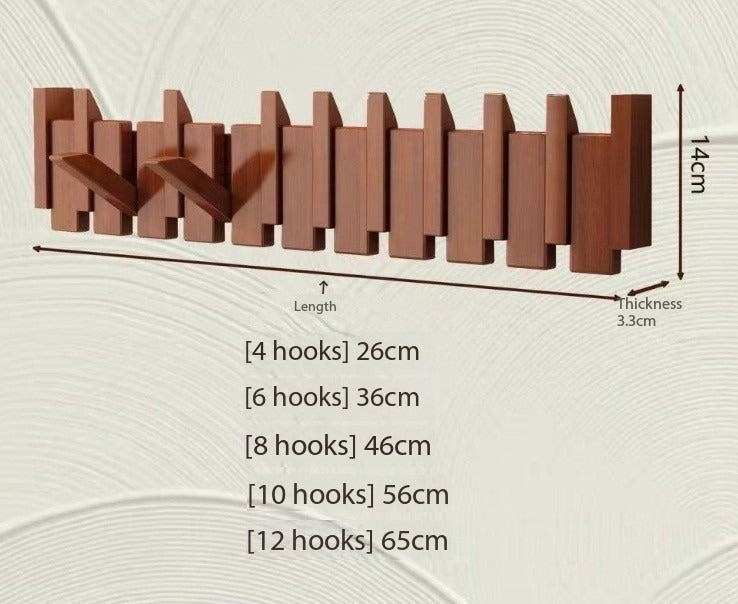 Luxora Handgjord Trä Klädhängare med Stiliga Krokar Carvallo
