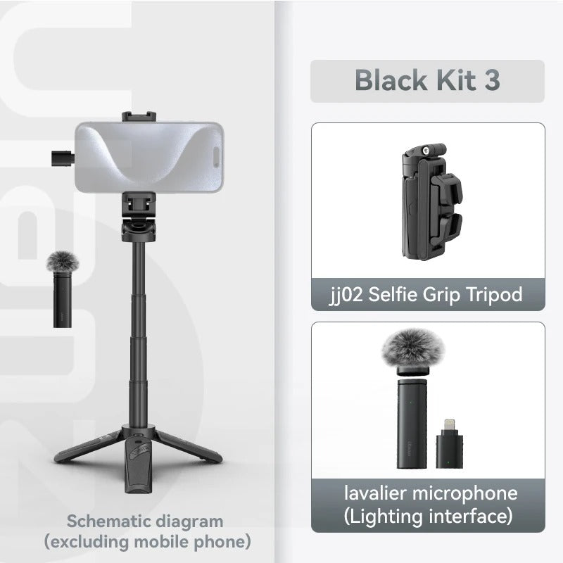 Bluetooth Selfie Stick med Stativ – 4-sektions Förlängningsbar Rotera Handtag för Stabila Skott Carvallo