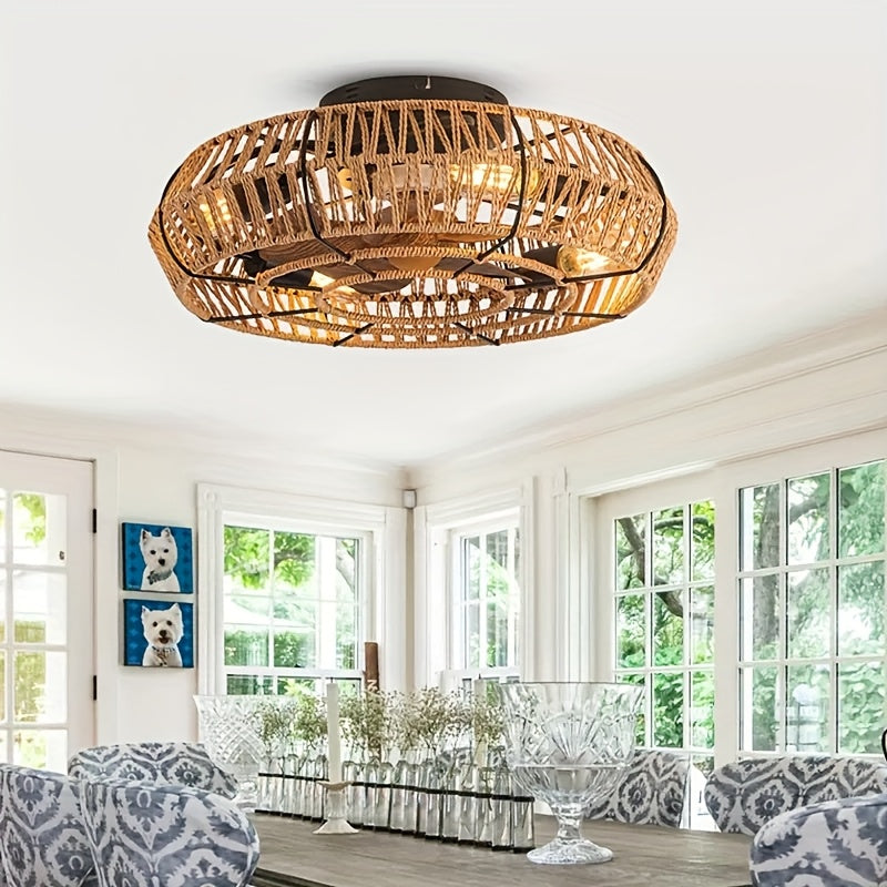 Handvävd Rattankrona – Zen Stil och Funktionalitet Carvallo